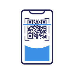 Smartphone avec un QR code affiché sur l'écran