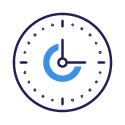 Une icône d'un cadrant d'horloge