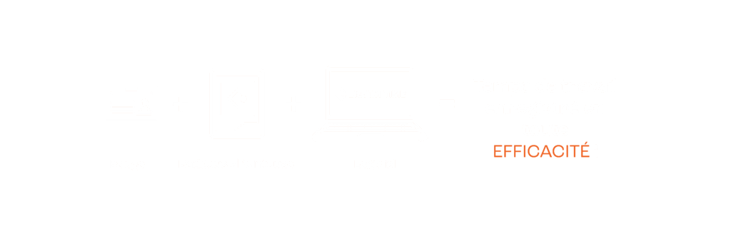 Illustration d'un badge + ordinateur + logiciel Lisam TIme